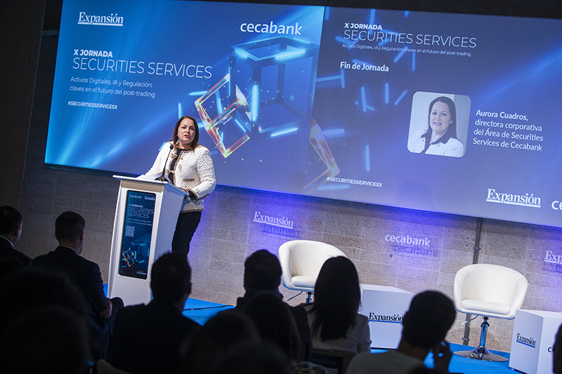 Closing speech of the conference by Aurora Cuadros, Corporate Director of Securities Services at Cecabank.